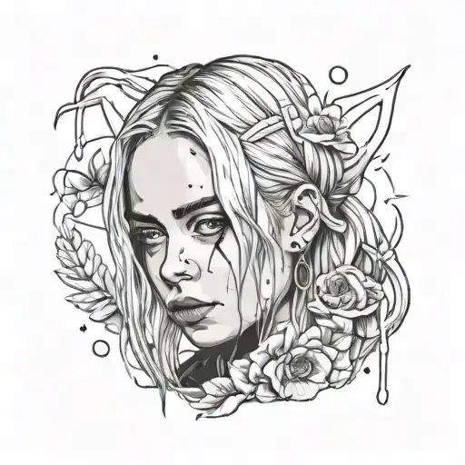 billie eilish tattoo design idea