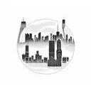 chicago skyline tattoo design idea
