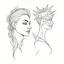 me vs me tattoo design idea