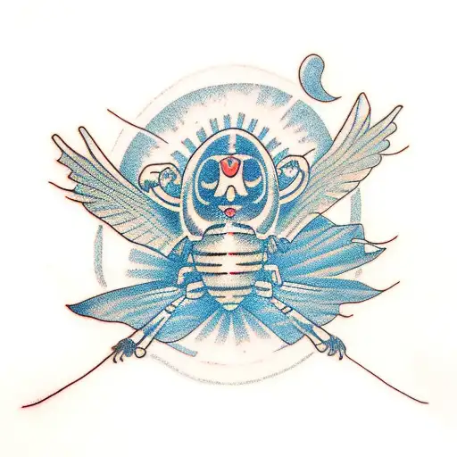 singing to the sun like the cicada tattoo design idea