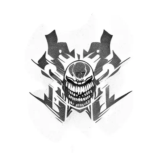 Terrorific monster tattoo design idea