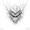 Terrorific monster tattoo design idea