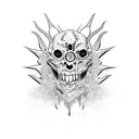 Terrorific monster tattoo design idea