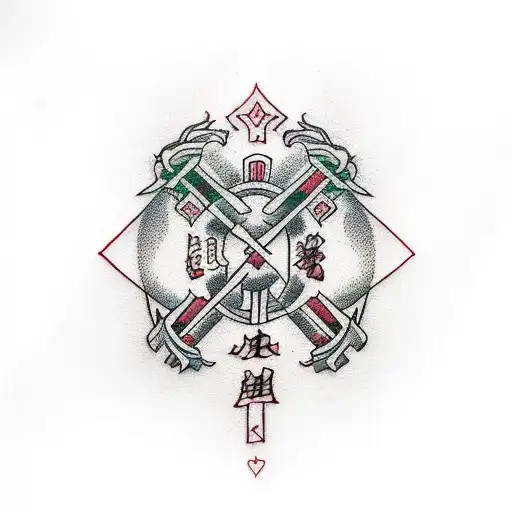 Incorporate Nordic runes into a tattoo representing the client's occupation as a physical therapist tattoo design idea