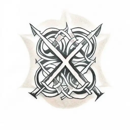 Incorporate Nordic runes into a tattoo representing the client's occupation as a physical therapist tattoo design idea