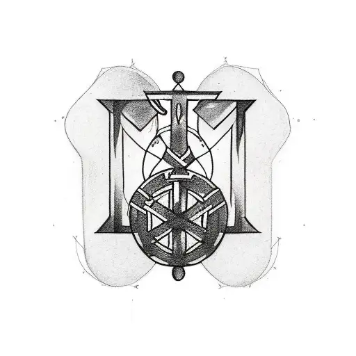 Incorporate Nordic runes into a tattoo representing the client's occupation as a physical therapist tattoo design idea