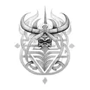 Incorporate Nordic runes into a tattoo representing the client's occupation as a physical therapist tattoo design idea