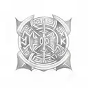 Incorporate Nordic runes into a tattoo representing the client's occupation as a physical therapist tattoo design idea