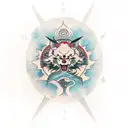 leg sleeve amaterasu  tattoo design idea