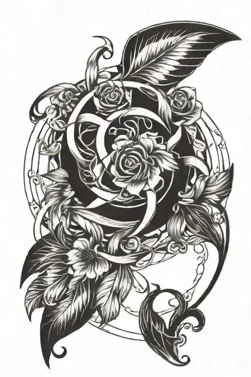 foster care symbol intertwined tattoo design idea