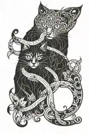 foster care symbol intertwined tattoo design idea