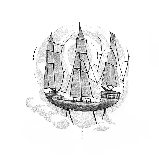 Burn the boats tattoo design idea