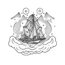 Burn the Ships tattoo design idea