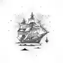 Burn the Ships tattoo design idea