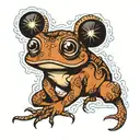 coqui with Afro, hurricane  tattoo design idea