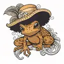 coqui with Afro, hurricane  tattoo design idea