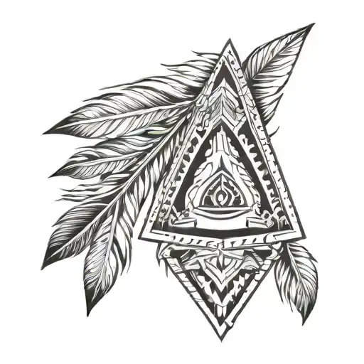 Native American arrowhead tattoo design idea
