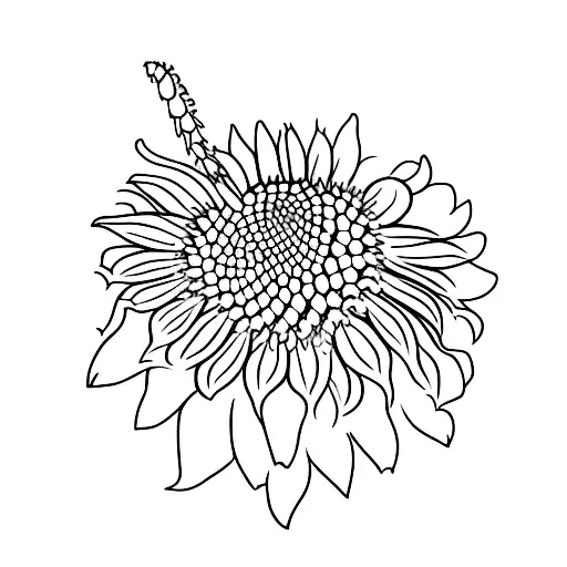echinacea flower tattoo design idea
