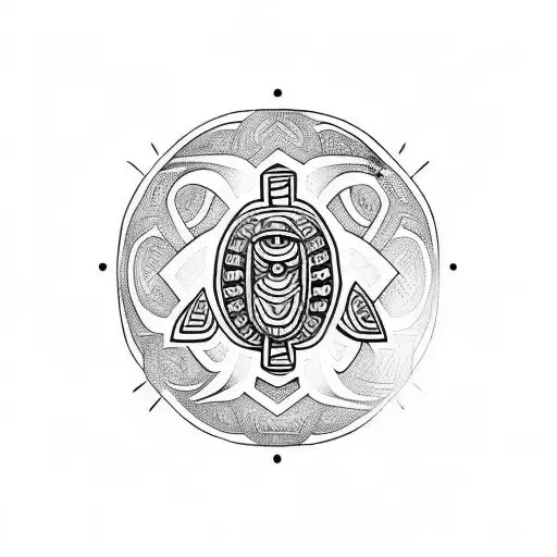 Polynesian turtle tattoo te ara poutama, tiki, shell, waves, koru, ti, palm, Marquesan cross, ani ata, twist, hibiscus tattoo design idea