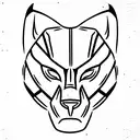 black panther tattoo design idea