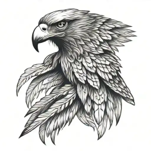 wedge tail eagle tattoo design idea