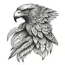 wedge tail eagle tattoo design idea