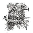 wedge tail eagle tattoo design idea