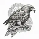 wedge tail eagle tattoo design idea