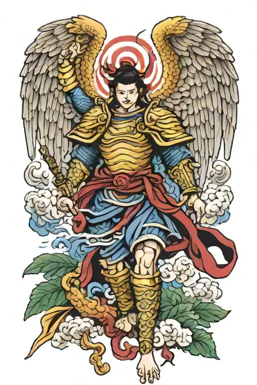 archangel Michael tattoo design idea