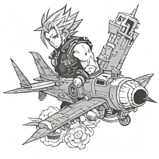 final Fantasy 7 bomber  tattoo design idea