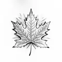 Maple Leaf tattoo design idea