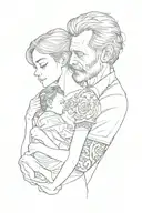 daughters appreciation to dad tattoo design idea