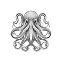 Black pattern octopus tattoo design idea