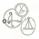 Libra and Aries combination  tattoo design idea