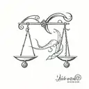 Libra and Aries combination  tattoo design idea