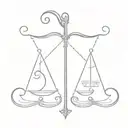 Aries and libra combination tattoo tattoo design idea