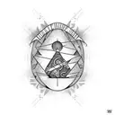 create a design that features the word "Endure" in a bold, stylized font. visual interest and symbolism to the design tattoo design idea