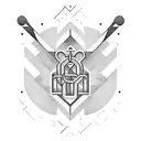 create a design that features the word "Endure" in a bold, stylized font. visual interest and symbolism to the design tattoo design idea