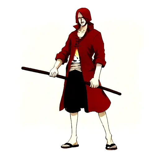 shanks onepiece tattoo design idea