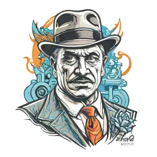 mafia boss tattoo design idea