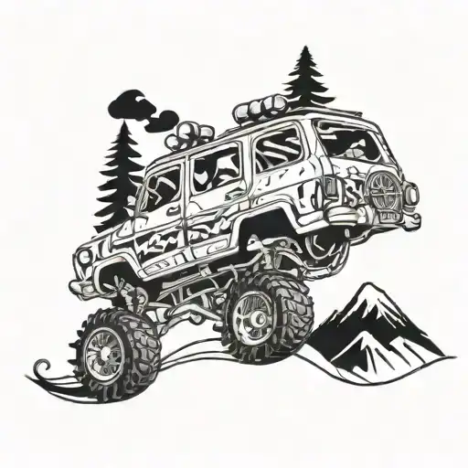 Combine elements from One Piece, snowboarding, and cars to create a unique tattoo design tattoo design idea