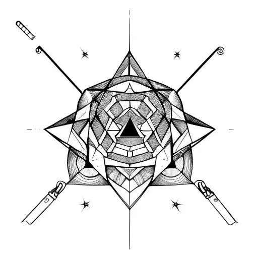 flecha, triangulos y nombre de adrian tattoo design idea