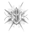 flecha y nombre de adrian tattoo design idea