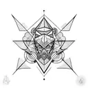 flecha, triangulos y nombre de adrian tattoo design idea