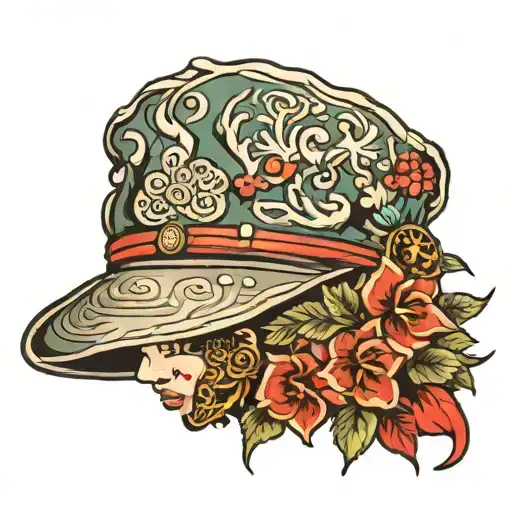 Vietnam hat tattoo design idea