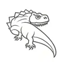 dino nugget in cursive shoulder piece tattoo design idea