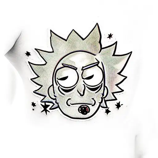 rick e morty tattoo design idea