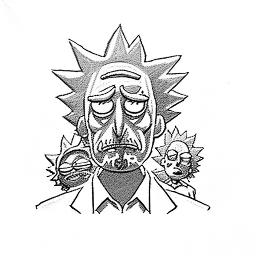 rick e morty tattoo design idea