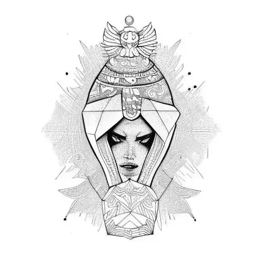 strong independant woman tattoo design idea