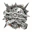 videogame cod zombies, linkin park, black hole gargantua, diamond k card  tattoo design idea